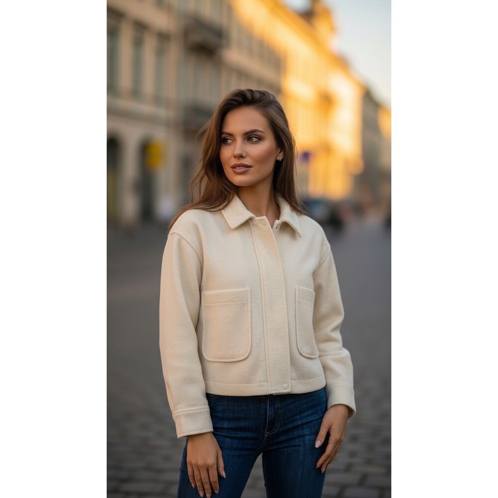 NWT Vince Camuto Confetti Ready Beige Jacket Cream M